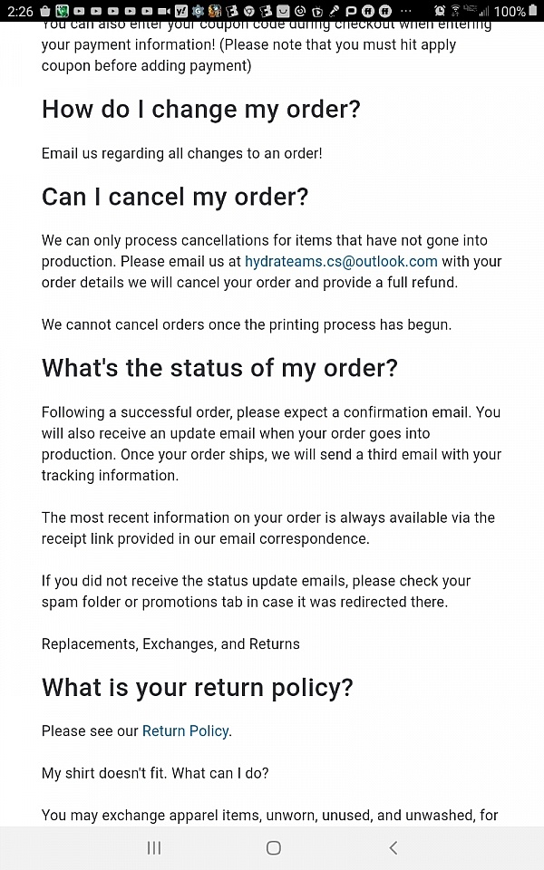 This is hydrateams email address on another site