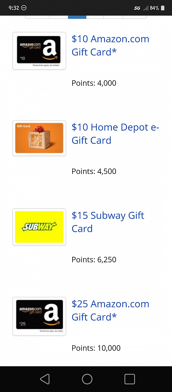 With 4,000 points you can cash out with a Amazon ecard in the amount of $10.00.