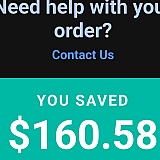 My savings from my last purchase and lifetime of shopping through Boxed.com since they first opened.