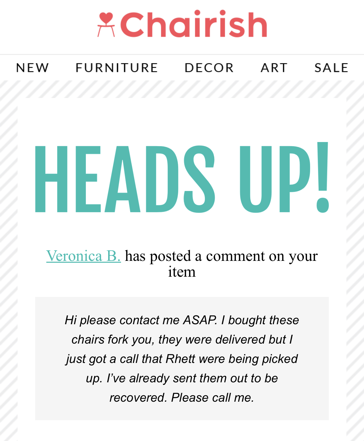 Chairish Reviews 97 Reviews of Sitejabber