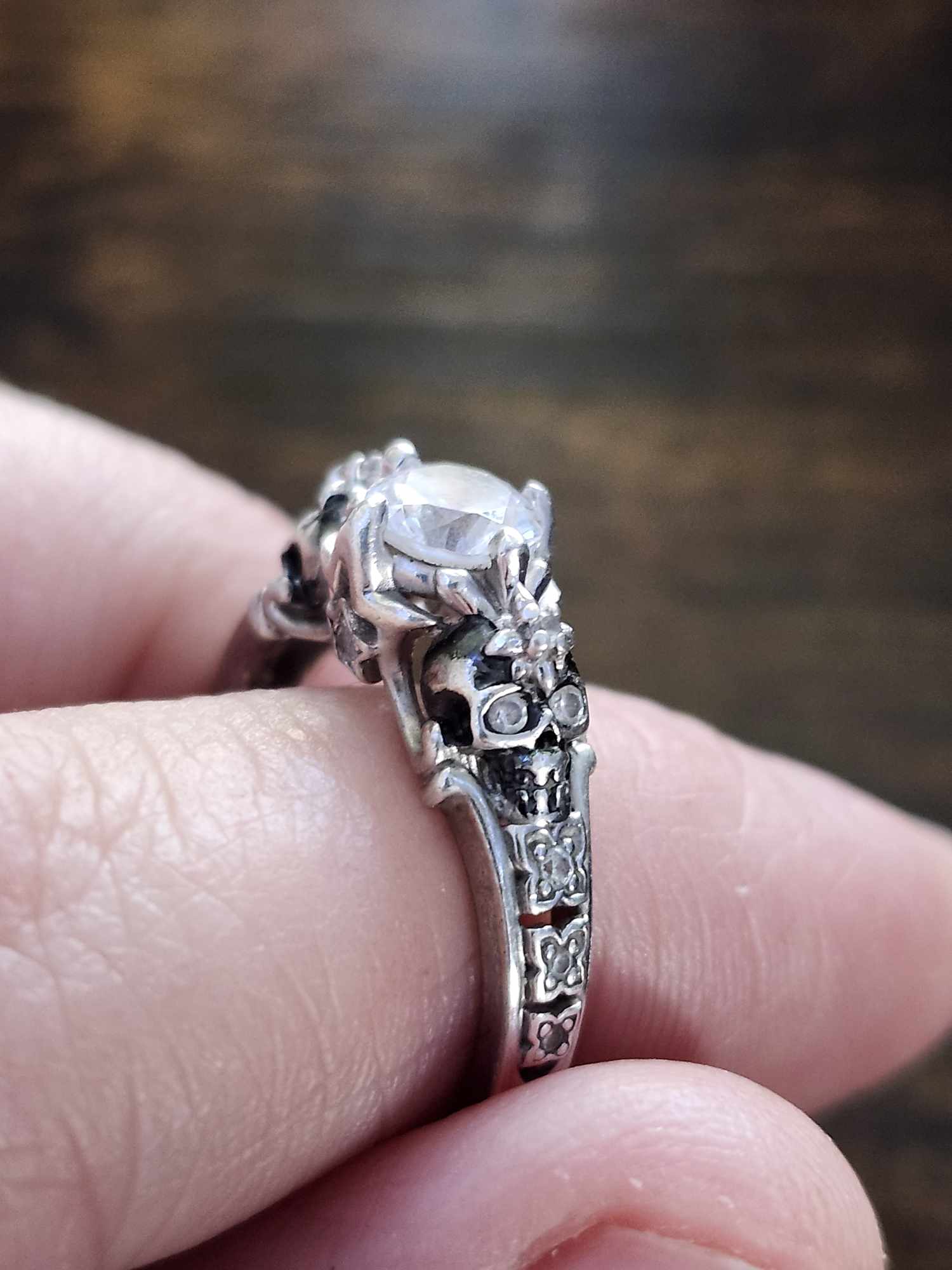 Cheap Bridal Jeulia Flower Round Cut Sterling Silver Ring Rings