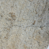 One of two cracks in wall