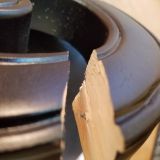 Shoddy repair attempt made before being shipped to me. Chair was obviously a &quot; return item&quot; sent to me as &quot; new&quot;.