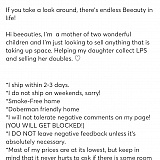 Warning all others! Don’t buy from this horrible seller! Cancels transactions for no reason, re-lists they for higher price. Now Mercari has my money and I have to wait around and chase Mercari for my refund! She cancelled dozens of transactions!
