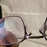 Another angle of all the scratches on the lens.