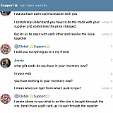 The screenshots of the chat (2)