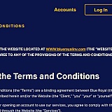 The wording of the Financial Centre's Terms and Conditions Policy is exactly the same wording as another company, just the company name is changed