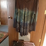 Cute top, "paw" purses in black and lavendar with turquoise paw print on front.