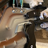 Door hinges have to be removed before replacing gasket.