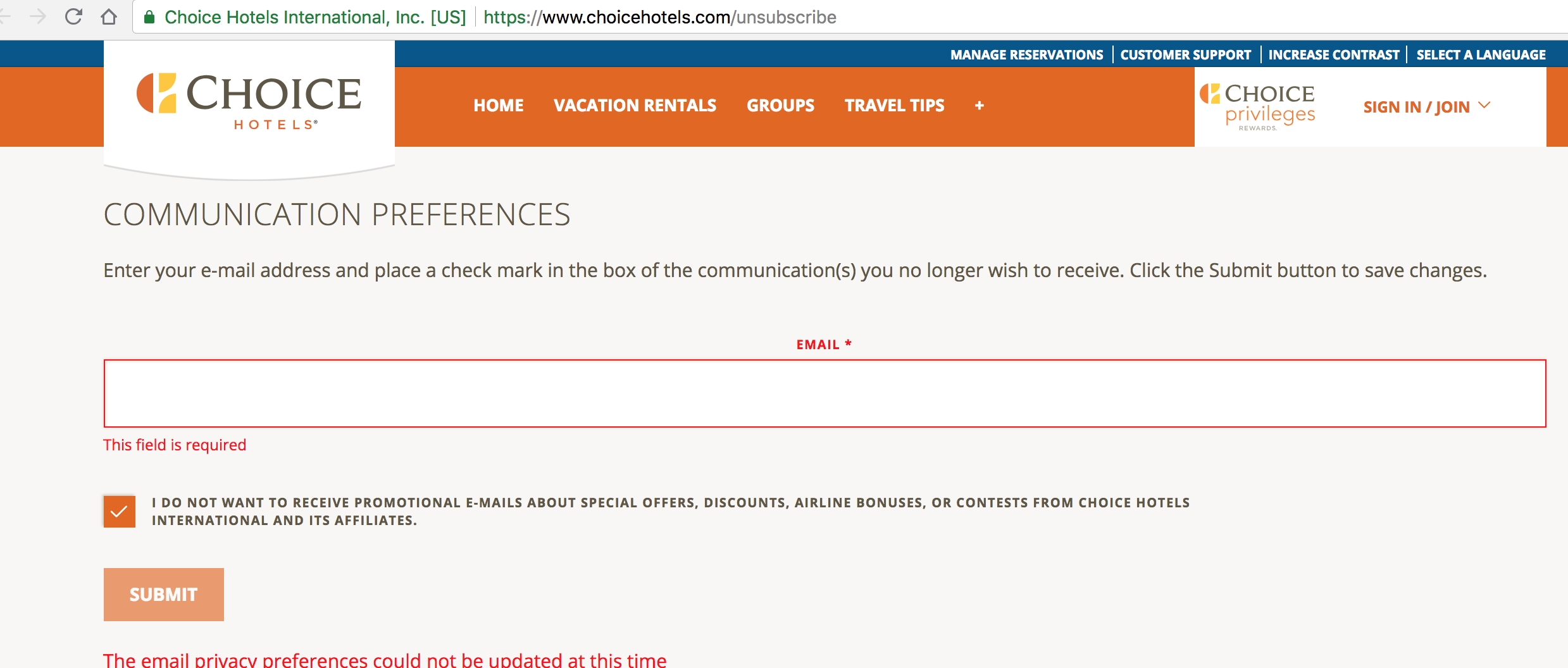 Choicehotels Reviews 60 Of Sitejabber Choicehotels