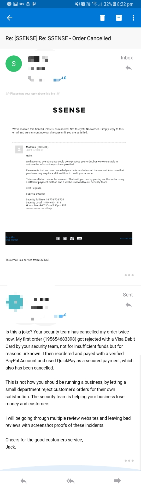 SSENSE Reviews 789 Reviews of Sitejabber