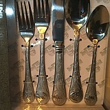 Wildlife flatware. It’s heavy and beautiful.