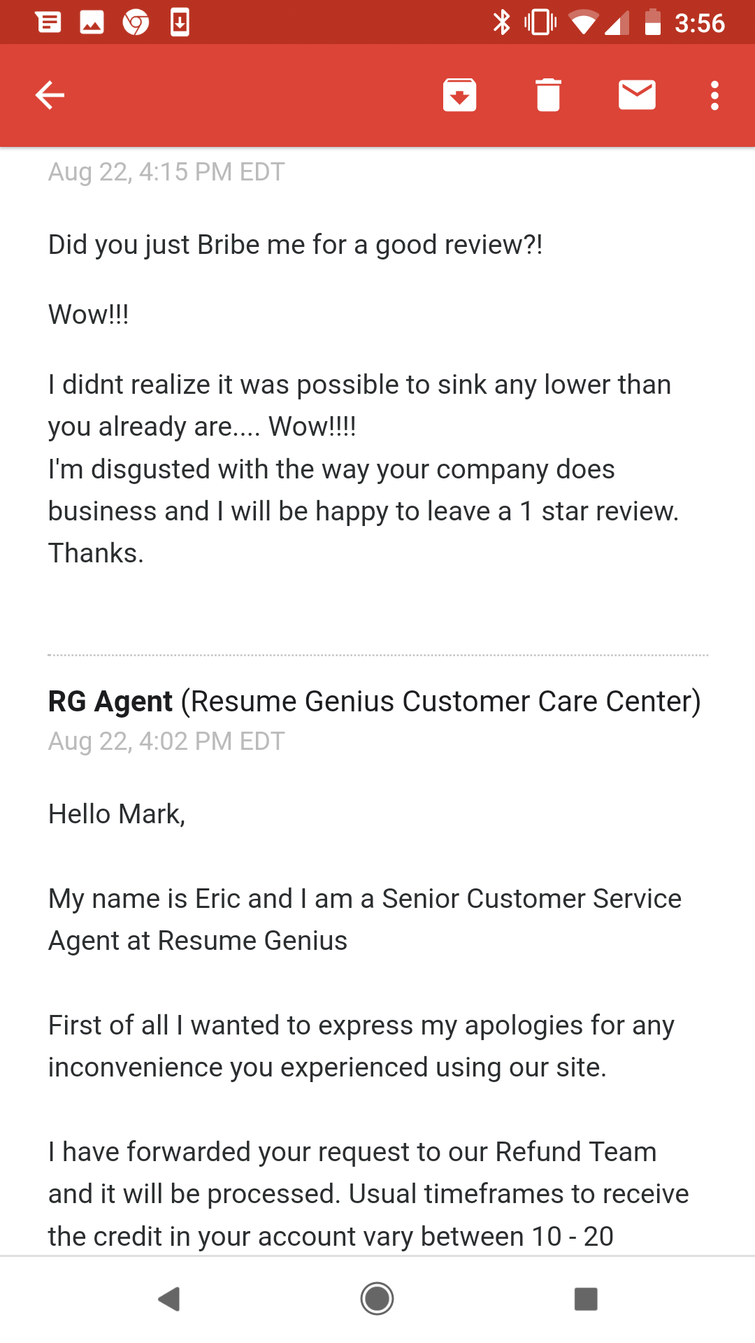 resume gig reviews create
