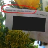 This shows they were delivered on the 31st instead of the 30th