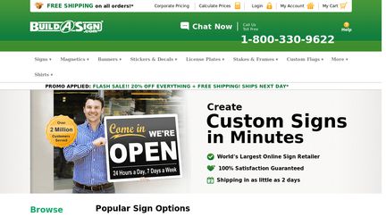 Create custom signs in minutes with Build A Sign