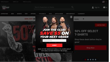 Wwe Shop Size Chart