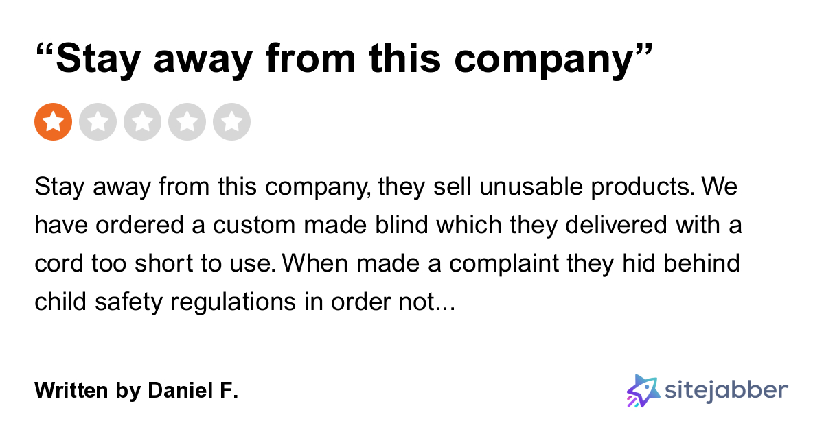 1Star Review of Dunelm “Stay away from this company”