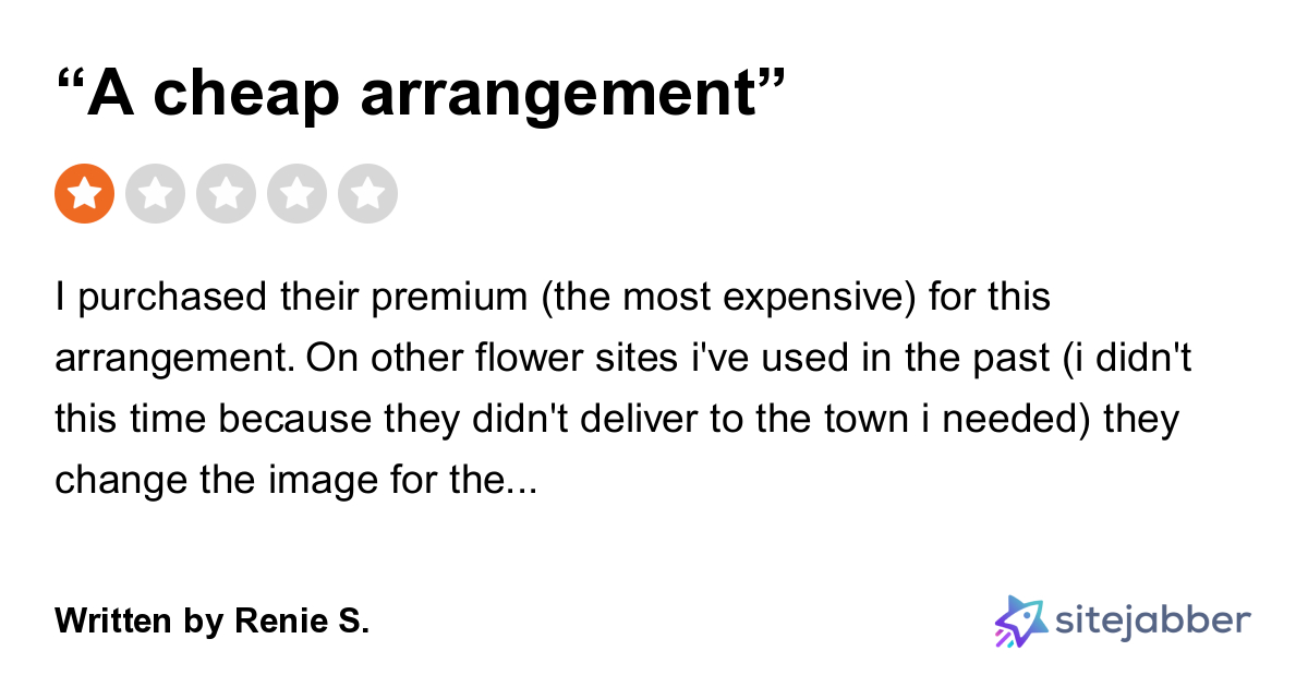 1Star Review of “A cheap arrangement”