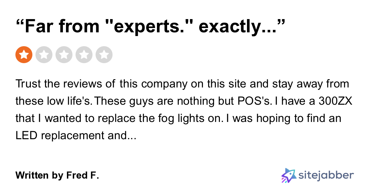 1Star Review of Headlight Experts “FAR from "Experts." Exactly like