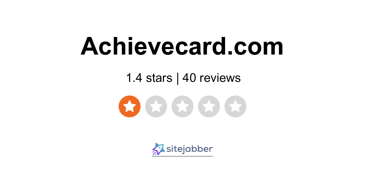 AchieveCard Reviews - 38 Reviews of Achievecard.com | Sitejabber