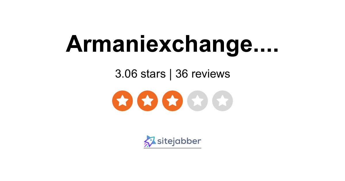 Armani Exchange Reviews - 33 Reviews of  | Sitejabber