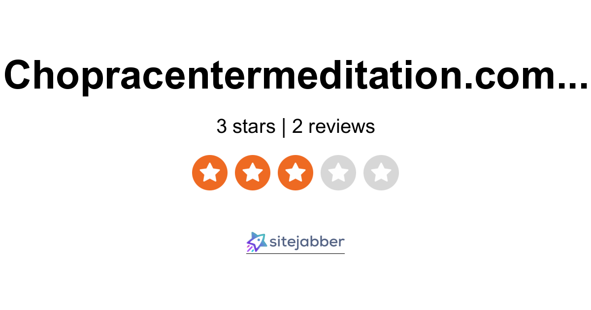 Chopra Center Meditation Reviews - 1 Review of ...