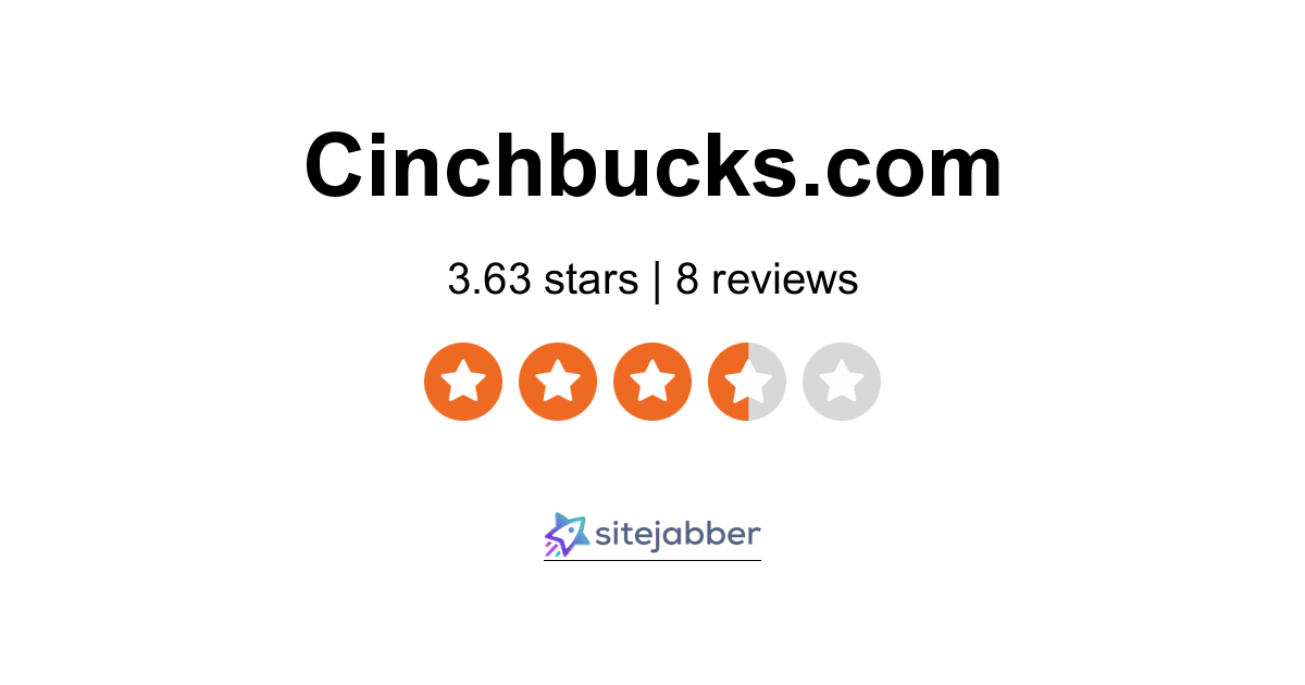 Cinchbucks Reviews - 7 Reviews of Cinchbucks.com | Sitejabber