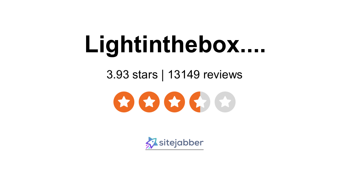 LightInTheBox - 9,983 of Lightinthebox.com Sitejabber