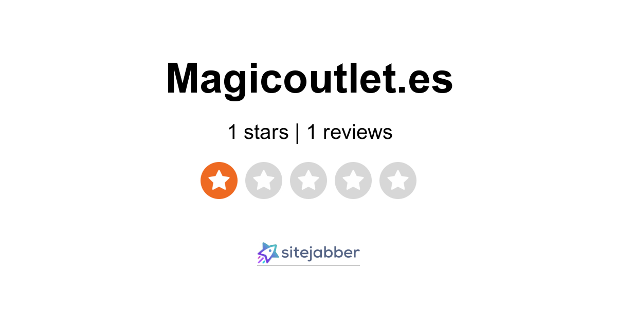 objetivo Detenerse Risa Magic Outlet Reviews - 1 Review of Magicoutlet.es | Sitejabber