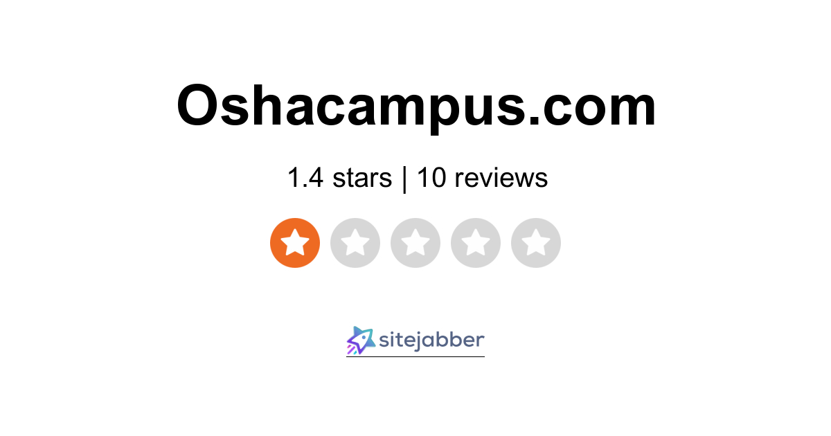 OSHAcampus Reviews - 10 Reviews of Oshacampus.com | Sitejabber