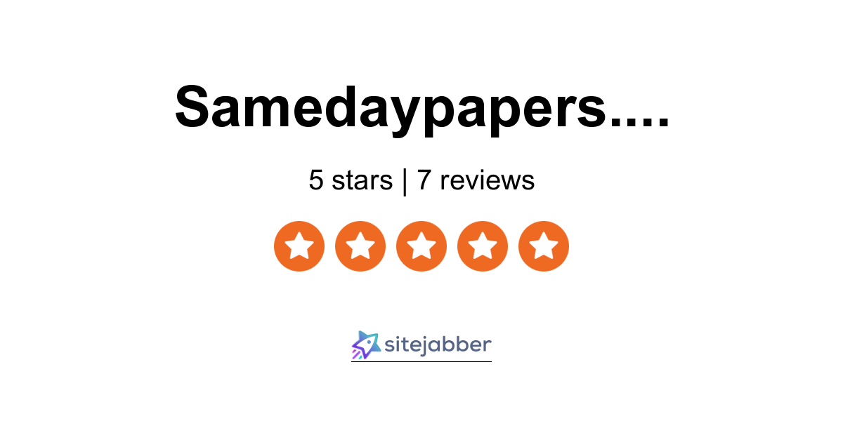SameDayPapers.com Reviews