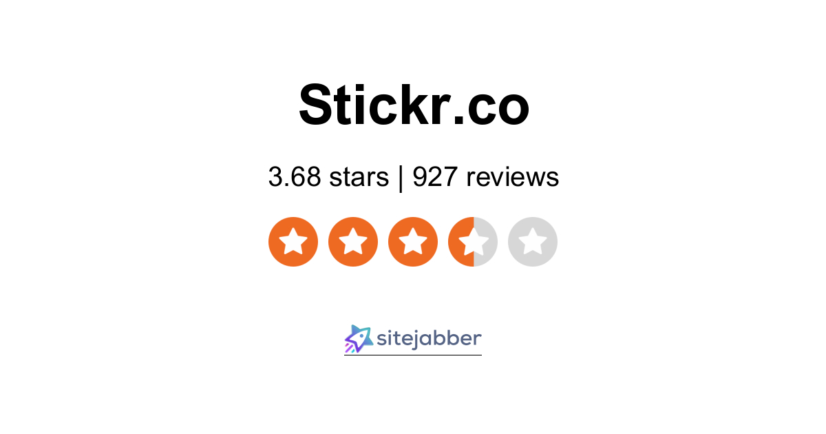 Stickr.co Reviews - 845 Reviews of Stickr.co | Sitejabber